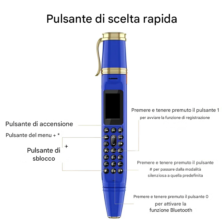 TELEFONO CELLULARE A FORMA DI PENNA